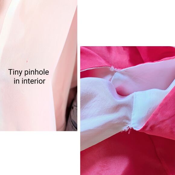 VTG Japanese Kimono OS Pink White Silky Embroidered Chrysanthemums Florals Birds - Picture 12 of 12